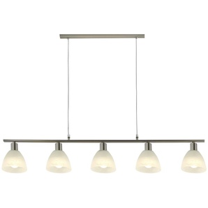 KHG Pendelleuchte 5-flammig ¦ silber ¦ Maße (cm): B: 95,5 H: 150 T: 12.0