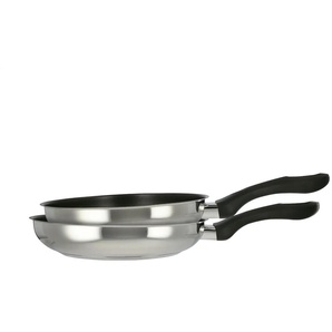 KHG Pfannenset 2-teilig - silber - Edelstahl | Möbel Kraft