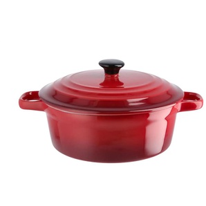 KHG Servier- und Auflaufform mit Deckel - rot - Steinzeug/Steingut - 8 cm - 16.5 | Möbel Kraft