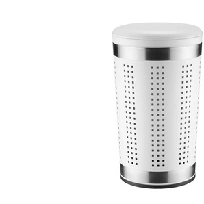 KHG Sitz-Wäschetonne Henry - weiß - Metall,Kunstleder,MDF-Platte - 62 cm - 35.0 | Möbel Kraft