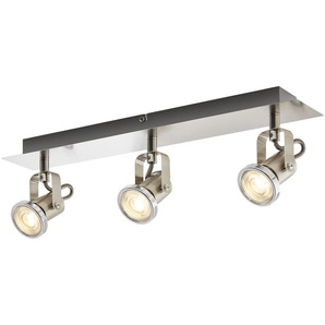 KHG Spot  3-flammig  Nickel matt   ¦ silber ¦ Maße (cm): B: 46 H: 12 T: 7.0