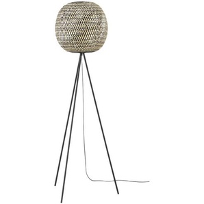 KHG Stehleuchte  1-flammig  Bambus geflochten   ¦ holzfarben ¦ Maße (cm): H: 170  Ø: 48