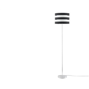 KHG Stehleuchte 1-flammig Schirm schwarz/weiß - schwarz - Materialmix - 155 cm - 35.0 | Möbel Kraft