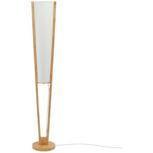 KHG Stehleuchte, 2-flammig, Bambus - holzfarben - Materialmix - 150 cm - [24.0] | Möbel Kraft
