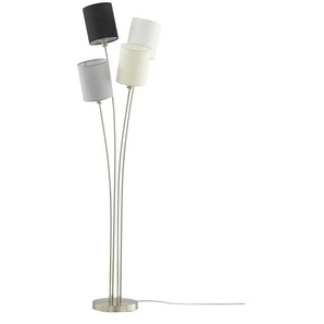 KHG Stehleuchte 4-flammig Stoffschirme - silber - Materialmix - 150 cm - 50.0 | Möbel Kraft
