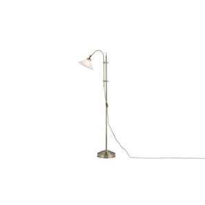 KHG Stehleuchte altmessing in Antik-Optik   ¦ gold ¦ Maße (cm): B: 46 H: 175 T: 26.0