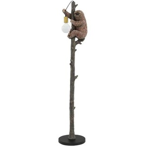 KHG Stehleuchte - braun - Materialmix - 154 cm - 30.0 | Möbel Kraft