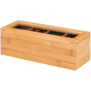 KHG Teebeutelbox | holzfarben | Bambus | 10 cm | 9,7 cm |