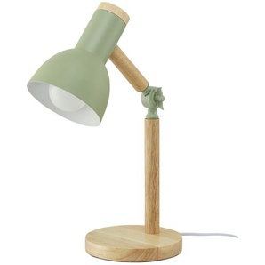 KHG Tischleuchte, 1-flammig, Bambus/ Grün - grün - Materialmix - 45 cm - [15.0] | Möbel Kraft