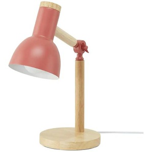 KHG Tischleuchte 1-flammig Bambus/ Pink - rosa/pink - Materialmix - 45 cm - 15.0 | Möbel Kraft