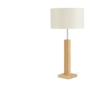 KHG Tischleuchte 1-flammig Bambus/ Stoff natur - holzfarben - Materialmix - 54 cm - 28.0 | Möbel Kraft
