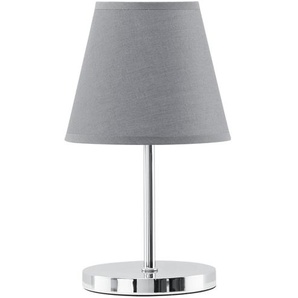 KHG Tischleuchte  1-flammig  Stoffschirm grau   ¦ grau ¦ Maße (cm): H: 22  Ø: 16