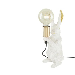 KHG Tischleuchte 1-flammig weiß `Hase` - weiß - Materialmix - 17 cm - 35,5 cm - cm 13,0 | Möbel Kraft