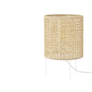 KHG Tischleuchte 1-flammig Wiener Geflecht `hoch´ - holzfarben - Materialmix - 31 cm - 19.0 | Möbel Kraft