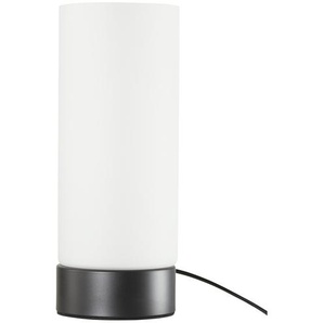KHG Tischleuchte, 1-flammig, Zylinderform Glas weiß - schwarz - Materialmix - 25,5 cm - [10.0] | Möbel Kraft