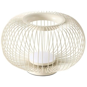 KHG Tischleuchte - beige - Materialmix - 19,5 cm - 30.0 | Möbel Kraft