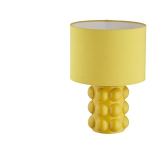 KHG Tischleuchte - gelb - Materialmix - 36,5 cm - 25.0 | Möbel Kraft