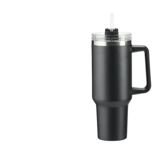 KHG To Go Becher - schwarz - Edelstahl,Kunststoff - 27 cm - 10.0 | Möbel Kraft