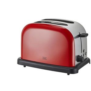 KHG Toaster TO-1005 (RS) ¦ rot ¦ Kunststoff,Edelstahl,Metall ¦ Maße (cm): B: 30 H: 20 T: 18.3