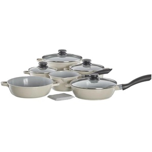 KHG Topfset 11-teilig  HANNA ¦ beige ¦ Aluminium-Guss