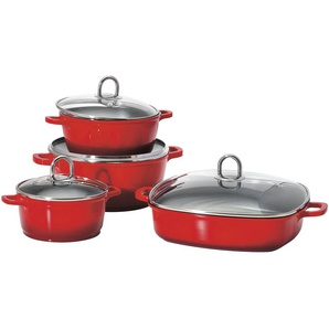 KHG Topfset  Verona ¦ rot ¦ Aluminium-Guss