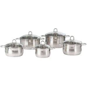 KHG Topfset 5-teilig Platin | silber | Edelstahl |