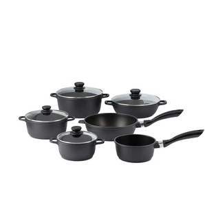 KHG Topfset 6-teilig Paula | schwarz | Aluminium-Guss |