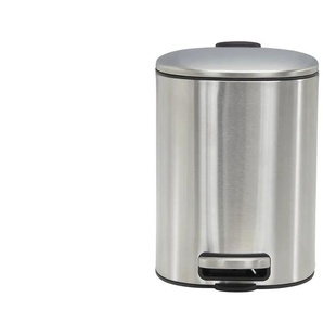 KHG Treteimer eckig - silber - Materialmix - 25,2 cm - 27 cm - cm 20,0 | Möbel Kraft