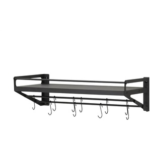 KHG Wandregal - schwarz - Materialmix - 55 cm - 15 cm - cm 25,0 | Möbel Kraft