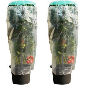 Pflanzenschutzdach KHW Tomatenhut Gewächshäuser Gr. H: 120 cm, grün (grün, transparent, anthrazit) Pflanzenschutz Gewächshäuser inkl. Stab und Schutzfolie, BxH: 49x120 cm