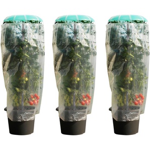 Pflanzenschutzdach KHW Tomatenhut Gewächshäuser Gr. H: 120 cm, grün (grün, transparent, anthrazit) Pflanzenschutz Gewächshäuser inkl. Stab und Schutzfolie, BxH: 49x120 cm