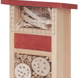 KIEHN-HOLZ Insektenhotel Insektenhotels BxTxH: 18x50x12 cm beige (natur, rot) Insektenhotels