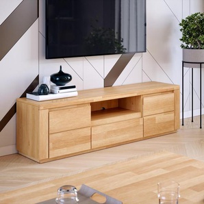 kiki design Lowboard Bergen 160 cm aus Kernbuche teilmassiv geölt, grifflose Optik RTV  Vito 160