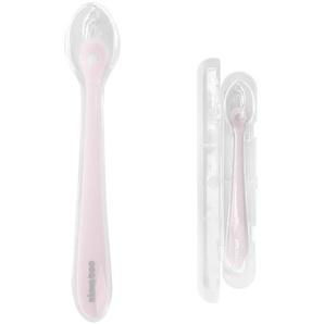 Kikkaboo Baby Silikonlöffel mit Etui aus weichem Silikon Kunststoff ab 4 Monate