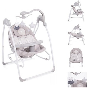 Kikkaboo Babywippe Mia Stella 2in1, Schaukelstuhl Musik verstellbare Rückenlehne