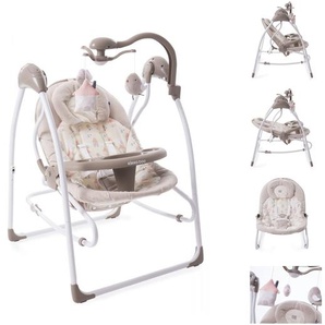 Kikkaboo Babywippe Mia Stella 2in1, Schaukelstuhl Musik verstellbare Rückenlehne