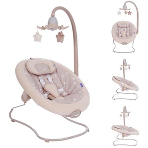 Kikkaboo Babywippe Stars, 12 Melodien Mobile Vibration 5-Punkt-Gurt verstellbar