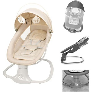 Kikkaboo Babywippe Winks 2 in 1 Stuhl, Moskitonetz, ​Timer, Musik, Fernbedienung