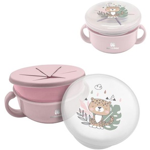 Kikkaboo Kinder Snackschale Savanna 2 in 1 Deckel Griffe Fassungsvermögen 380 ml