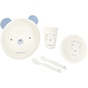 Kikkaboo Kindergeschirr Set Bear with me 5-teilig, Tiermotiv, Schale, Besteck