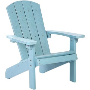 Kinder Gartenstuhl Hellblau Kunstholz Breite Armlehnen Muskoka Adirondack Stil Terrasse Outdoor