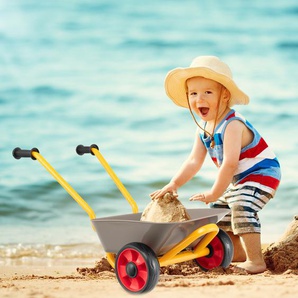 Kinder-Schubkarre mit Metallkonstruktion 2-Rad-Spielzeugwagen  für Jungen & Mädchen ab 2 J.
