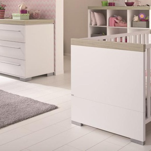 Kinderbett Kira, kreideweiß/Eiche-Nautik-Nachbildung