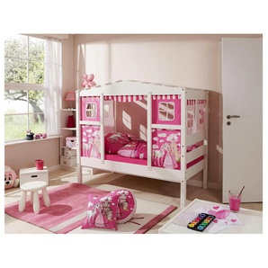Kinderbett TICAA Lio Betten Gr. Liegefläche B/L: 80 cm x 160 cm, kein Härtegrad, Schaumstoffmatratze, pink (prinzessin, pink) Kinder Kinder-Einzelbetten