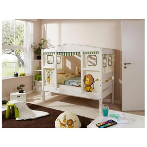 Kinderbett TICAA Lio Betten Gr. Liegefläche B/L: 80 cm x 160 cm, kein Härtegrad, Schaumstoffmatratze, weiß (safari) Kinder Kinder-Einzelbetten