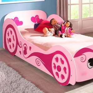 Kinderbett VIPACK Betten Gr. Liegefläche B/L: 90 cm x 200 cm Höhe: 68 cm, kein Härtegrad, ohne Matratze, rosa Kinder Kinder-Einzelbetten