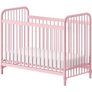 Kinderbett VIPACK Bronxx Betten Gr. Liegefläche B/L: 60 cm x 120 cm Höhe: 102,2 cm, kein Härtegrad, rosa (pink matt, pink matt) Kinder Kinder-Einzelbetten aus Metall