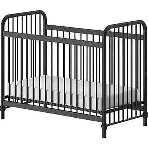 Kinderbett VIPACK Bronxx Betten Gr. Liegefläche B/L: 60 cm x 120 cm Höhe: 102,2 cm, kein Härtegrad, schwarz (schwarz matt, matt) Kinder Kinder-Einzelbetten aus Metall