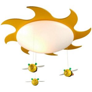 Xxxl Kinderdeckenleuchte Sumsum, Gelb, Weiß, Holz, Kunststoff, 10 cm, Lampen & Leuchten, Innenbeleuchtung, Leuchten nach Räumen, Babyzimmerlampen