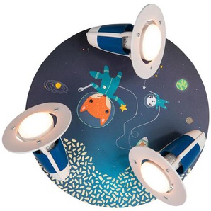 Kinderdeckenleuchte Little Astronaut, Blau, Holz, 20 cm, Lampen & Leuchten, Innenbeleuchtung, Kinderzimmerlampen